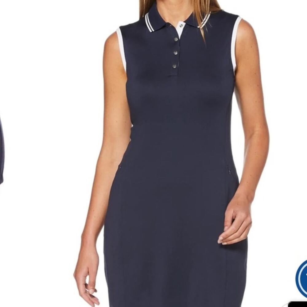 NWT Callaway Black Golf Opti-Dri SPF 50+ Athletic A-line Mini Dress Women's XL